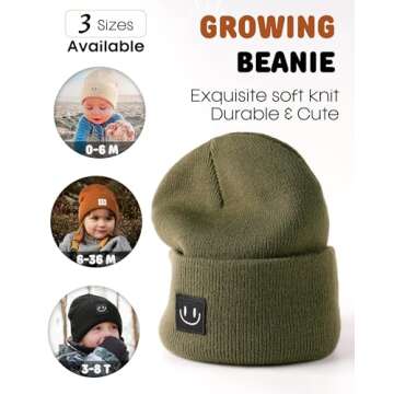 FURTALK Baby Beanie Cute Toddler Winter Hat Knit Boys Girls Warm 2 Pack Kids Embroidered Beanies Cap for 0-8 Years