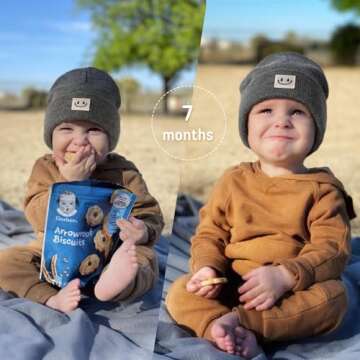 FURTALK Baby Beanie Cute Toddler Winter Hat Knit Boys Girls Warm 2 Pack Kids Embroidered Beanies Cap for 0-8 Years