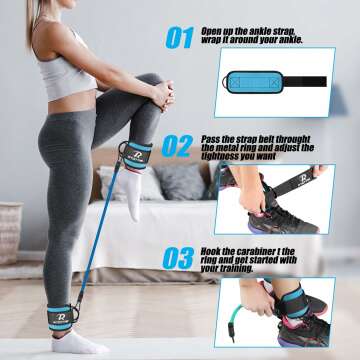 Ankle Resistance Bands Set - Strength and Versatility
