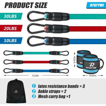 Ankle Resistance Bands Set - Strength and Versatility