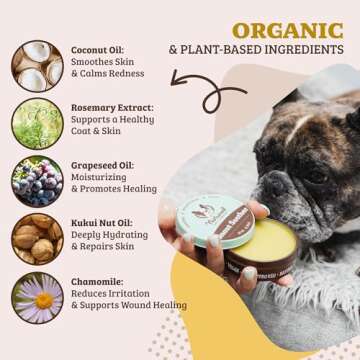 Natural Dog Company Snout Soother Bundle, Includes 2oz Tin + 0.15oz Stick, Dog Nose Balm for Chapped, Crusty and Dry Dog Noses, Organic, All Natural Ingredients, Packaging May Vary
