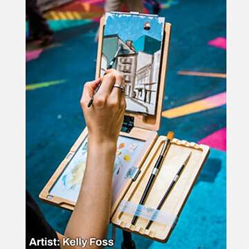 Trekell Synthetic Oil Paint Brushes Set - Professional Detail, Round & Fine Tip Paint Brush - Oil Painting Supplies - Beginner Artists Painting Supplies - Oil Painting Set - (6, 10 & 6 in. Handles)