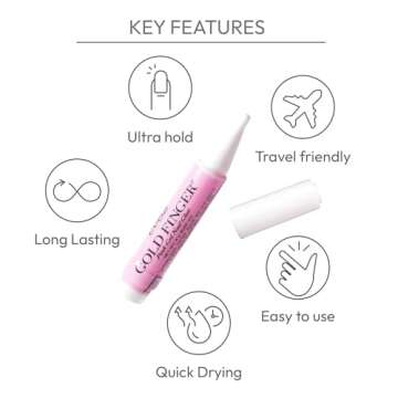 Kiss Pink Gel Nail Glue - Superior Bond for Stunning Nails