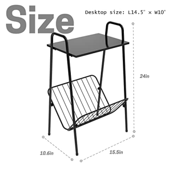 Jbikao Stylish Record Player Stand with Vinyl Storage