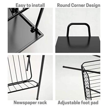 Jbikao Stylish Record Player Stand with Vinyl Storage