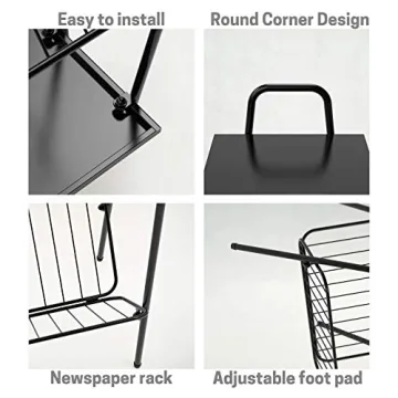 Jbikao Stylish Record Player Stand with Vinyl Storage