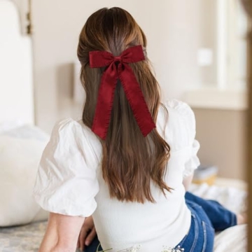 VOBOBE Elegant Satin Hair Bows for Women and Girls