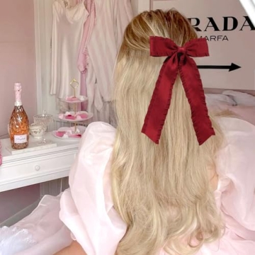 VOBOBE Elegant Satin Hair Bows for Women and Girls