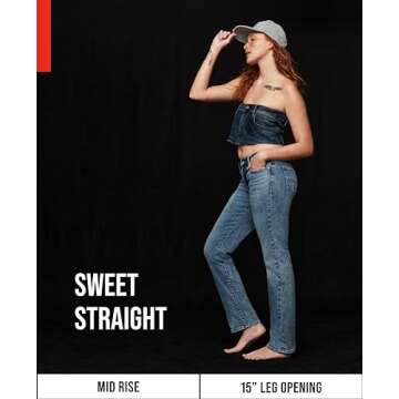 Lucky Brand Womens Mid Rise Sweet Straight Jean 28W x 30L