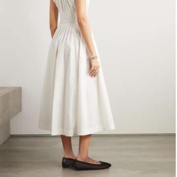 Dsevht Comfortable Mesh Ballet Flats for Women