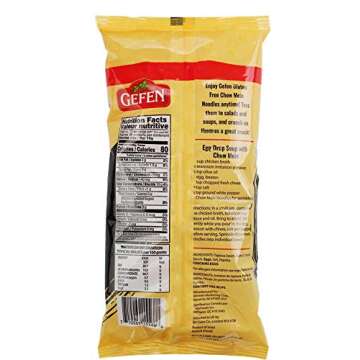 Gefen Gluten Free Wide Chow Mein Noodles, 8 Ounce (3 Pack) Ready To Eat, Airy, Crisp & Delicious, Ta...