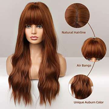 FORCUTEU Auburn Wig with Bangs for Stunning Style