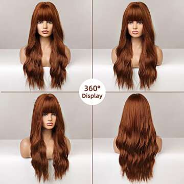 FORCUTEU Auburn Wig with Bangs for Stunning Style