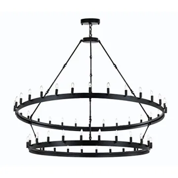 Gallery Wrought Iron Vintage Barn Chandelier for Your Home
