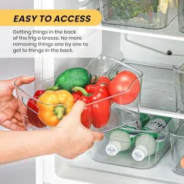 CiWiVOKi Clear Plastic Storage Bins, Set of 12, Multi-Use Organization and Storage Containers for Pantry, Cabinet, Refrigerator, Freezer, Bathroom, Organizer Bins for Home & Kitchen