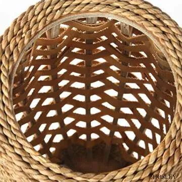 Hosley 24" Wood & Grass Floor Vase for Elegant Decor