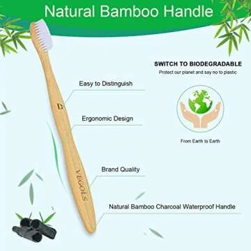 VEGOLS Eco-Friendly Extra Soft Toothbrush Pack of 6