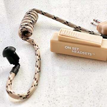 FilmPro Headset & Tubeez Combo - Walkie Talkie Surveillance Headset w/Threaded Acoustic Coil. No Mor...
