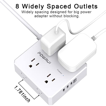 Surge Protector Power Strip with USB Ports & Outlets