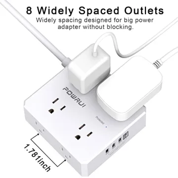 Surge Protector Power Strip with USB Ports & Outlets