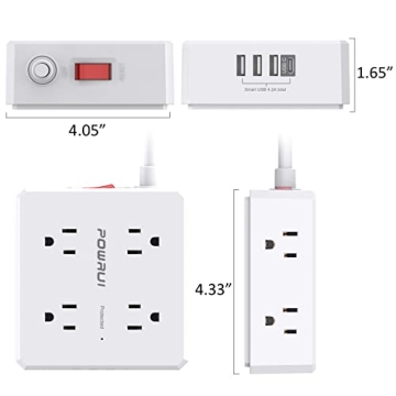 Surge Protector Power Strip with USB Ports & Outlets