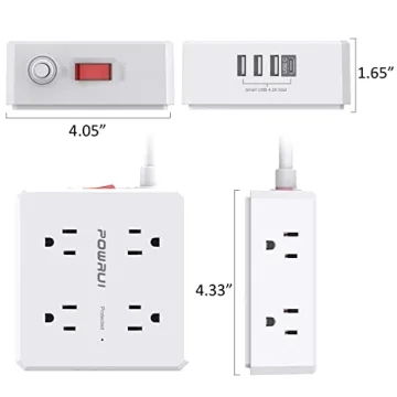 Surge Protector Power Strip with USB Ports & Outlets