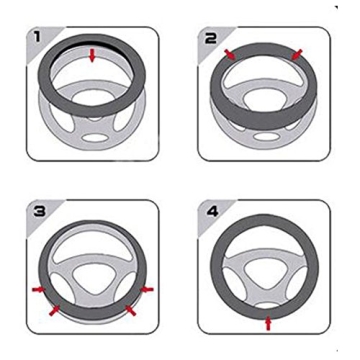 SHIAWASENA Universal Car Steering Wheel Cover - Stylish & Safe