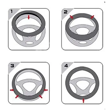 SHIAWASENA Universal Car Steering Wheel Cover - Stylish & Safe