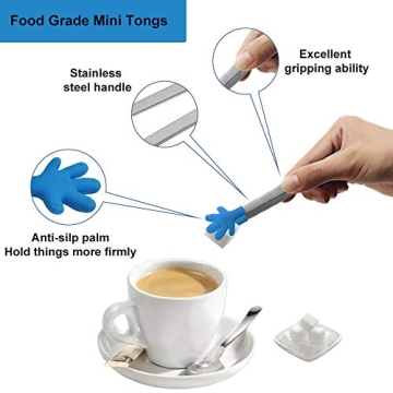 8PCS Colorful Mini Tongs for Kids - Fun Kitchen Tool