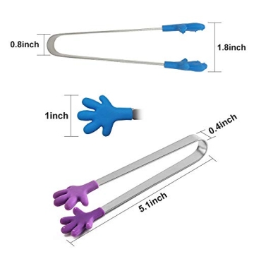 8PCS Colorful Mini Tongs for Kids - Fun Kitchen Tool