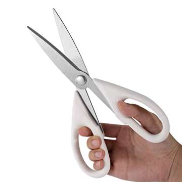 SinYe White Kitchen Scissors for All-Purpose Kitchen Use