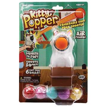 Hog Wild Kitty Cat Popper Toy - Fun Foam Ball Shooter