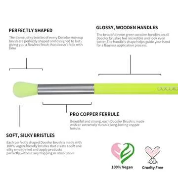 Docolor 15Pcs Eyeshadow Professional Makeup Brush Set