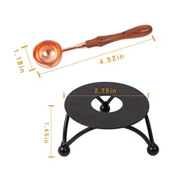 LAECHATAR Wax Seal Warmer with Sealing Wax Spoon for Wax Seal Stamp Wax Seal Melter for Wax Seal Kit