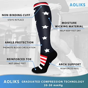 Aoliks Compression Socks - Vibrant, Comfortable & Supportive