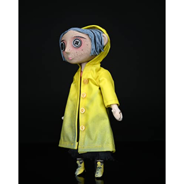 NECA Coraline Doll with Yarn Hair and Raincoat