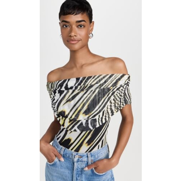 AFRM Women's Divya Bodysuit - Zebra Print Chic Style