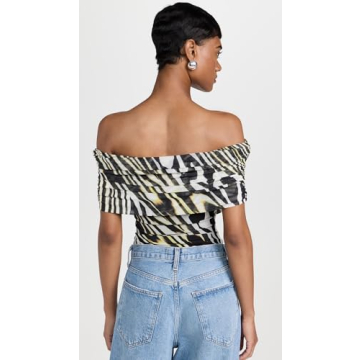 AFRM Women's Divya Bodysuit - Zebra Print Chic Style