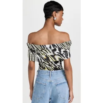 AFRM Women's Divya Bodysuit - Zebra Print Chic Style