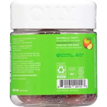 OLLY Metabolism Gummy Rings, Apple Cider Vinegar, Vitamin B12, Chromium, Energy and Digestive Health, Chewable Supplement, Apple Flavor - 30 Count
