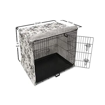 Stylish Black and White Dog Crate Cover for Pet Lovers