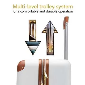 19V69 ITALIA Vintage Expandable Luggage Set in White