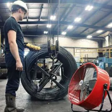 Maxx Air 24" Industrial Fan Heavy Duty - Rugged Drum Fan for Workshop - Powerful Industrial Air Circ...