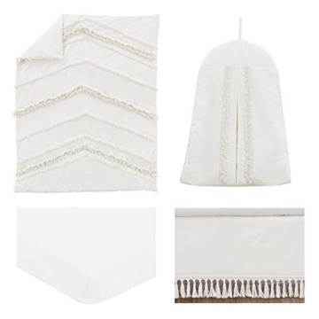 Sweet Jojo Ivory Gender Neutral Boho Crib Bedding Set