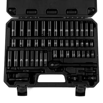 Reniteco 50-Piece 3/8" Drive Socket Set - Durable & Complete Tool Kit