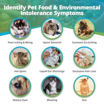 5Strands Pet Food and Environmental Intolerance Test, at Home Sensitivity Test for Dogs & Cats, Hair...