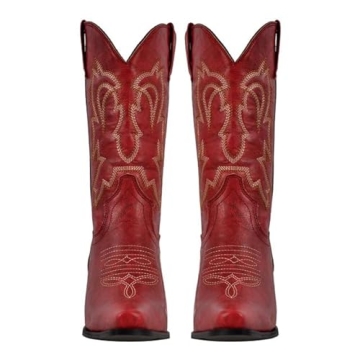 Stylish Yolkomo Red Cowboy Boots for Women - Comfortable Value
