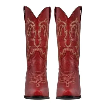 Stylish Yolkomo Red Cowboy Boots for Women - Comfortable Value