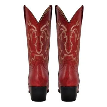 Stylish Yolkomo Red Cowboy Boots for Women - Comfortable Value