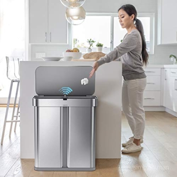 SimpleHuman 58L Voice-Activated Kitchen Trash Can